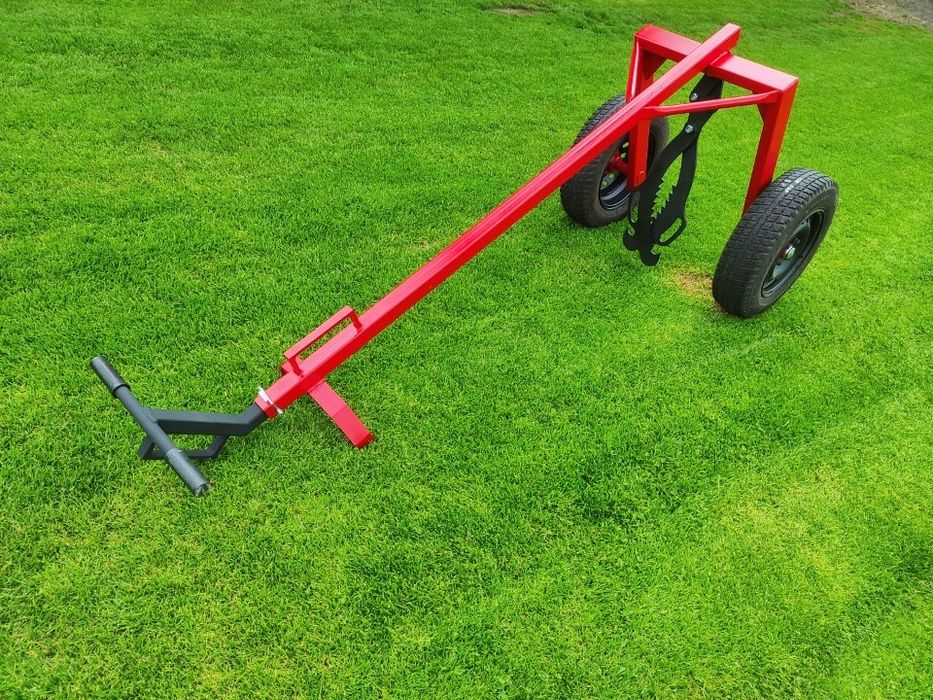 Wózek ręczny do transportu kłód drewna drzewa przyczepa leśna