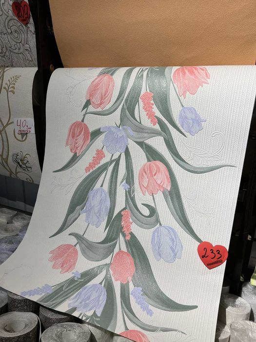 Шпалери вінілові на паперовій основі, внутрішній декор