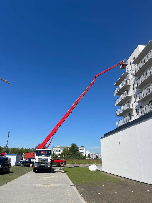 Podnośnik koszowy, zwyżka, wysięgnik od 18 do 53m, wynajem 24h
