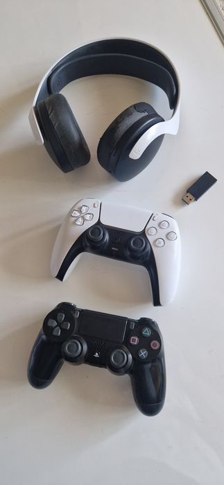 Pad PS5, pad PS4, słuchawki Sony Pulse