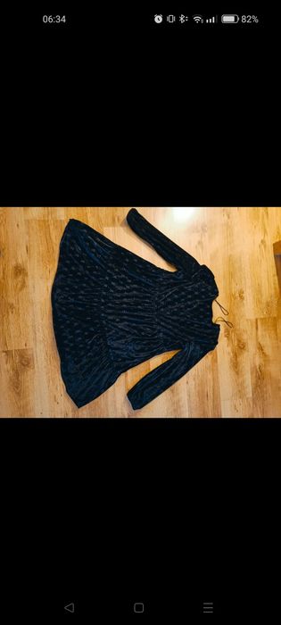 Sukienka  Sugarfree damska 38 M czarna misiu złote kropki świąteczna