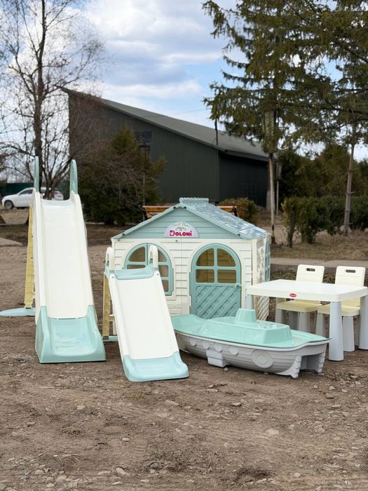 Домик детский горка песочница будинок гірка пісочниця