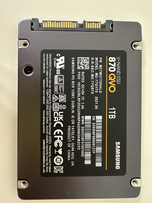 SSD Samsung 870 QVO 1 TB 2.5" SATA III V-NAND 3bit MLC / ССД Samsung
