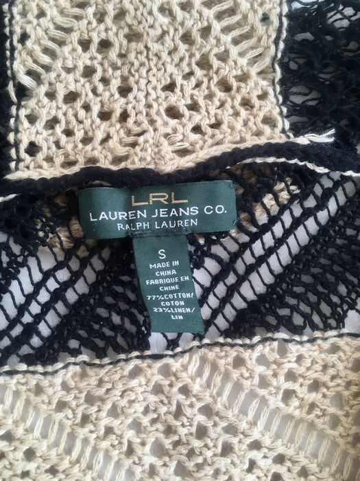 sweter pleciony narzuta kardigan Ralph Lauren S