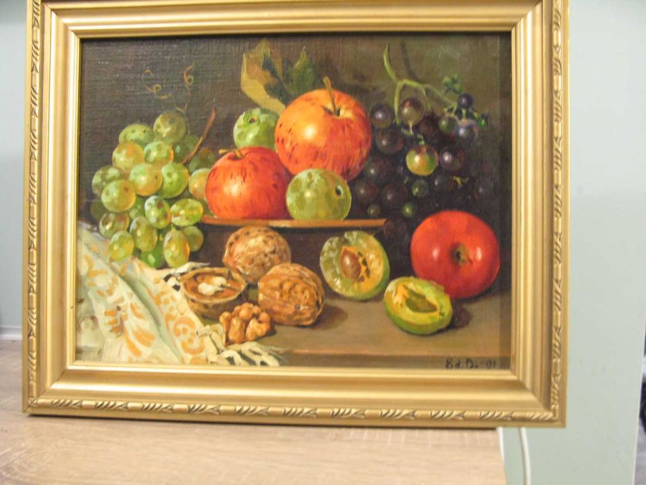 obraz olejny z owocami