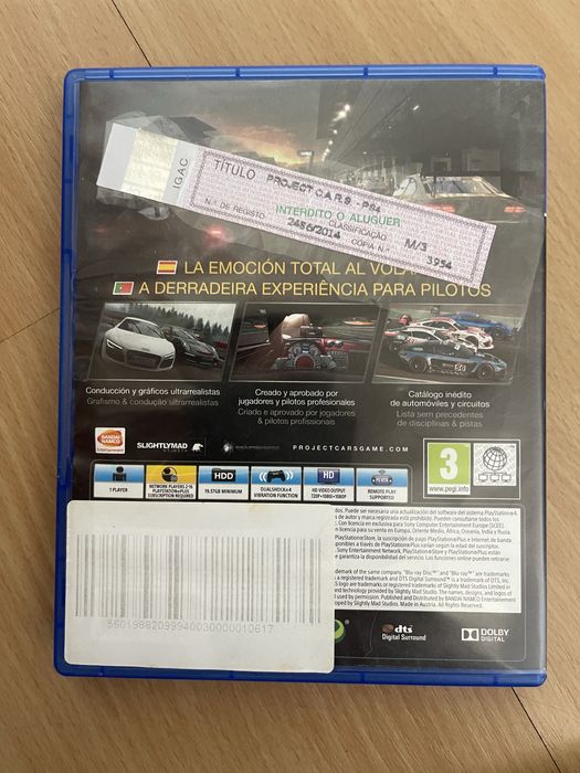 Jogo PS4 Project Cars