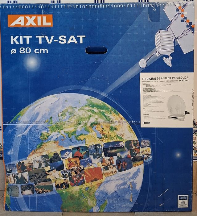 Kit digital de antena parabólica/Kit TV-SAT 80cm diametro AXIL