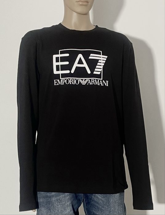 Czarny , oryginalny longsleeve Emporio Armani 7