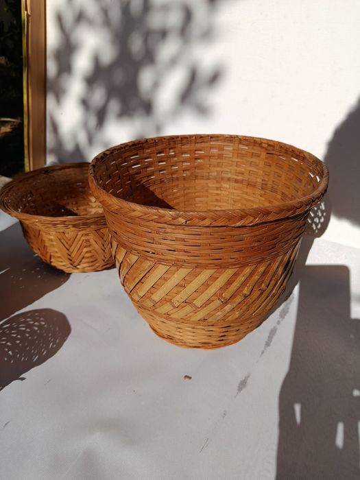Cestos de vime para vasos