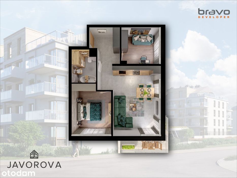 Mieszkanie na sprzedaż, 3 pokoje, 56 m², Gdańsk