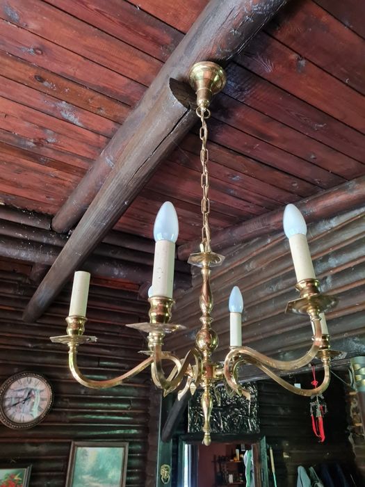 Lampa wisząca mosiądz