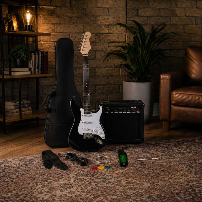 Nowa GITARA ELEKTRYCZNA 4/4 Zestaw z Piecem FV23% Gwarancja HIT
