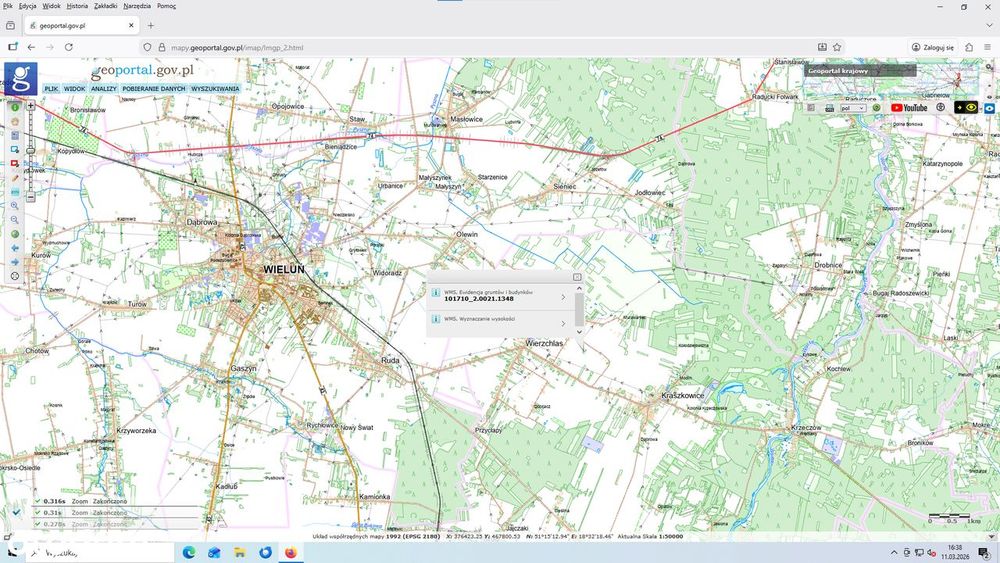 Działka budowlana 1105 m² Wierzchlas, 7 km od Wielunia - Widok 3