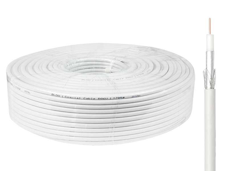 Przewód koncentryczny miedziany  RG6U CU 48x ekran 25m