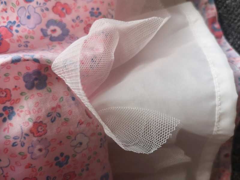 Early Days różowa sukienka w kwiaty 9-12m. 80 cm