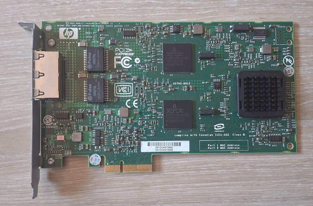 Karta sieciowa HP NC380T (Broadcom BCM5706)
