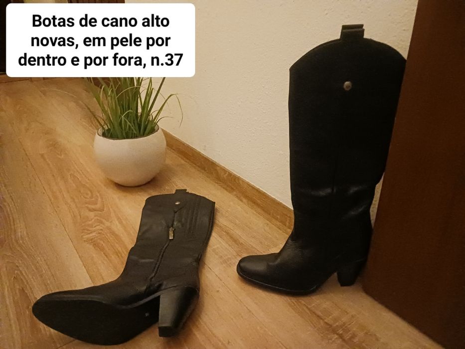 Vendo botas e botins de pele n.37