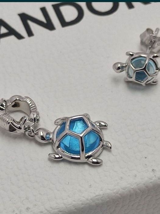 Komplet biżuterii srebrnej S925 ze szkłem murano