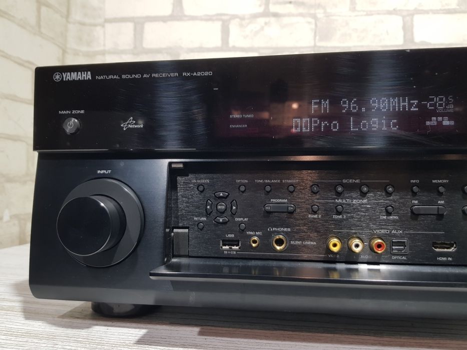 9.2 AV ресивер YAMAHA RX-A 2020,*9x220 Вт, 4К, HDMI, USB, ARC, 3D. б/у