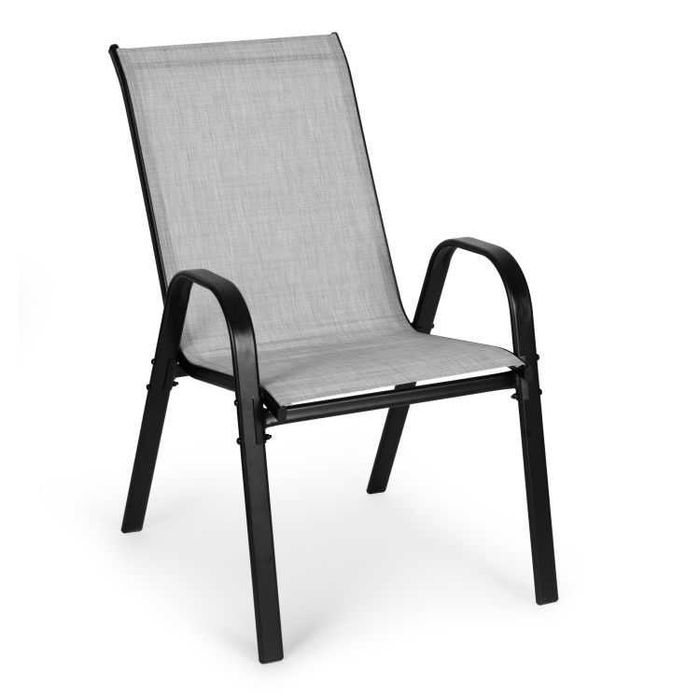 KRZESŁO OGRODOWE uniwersalne całoroczne - komplet 4 szt. JASNOSZARE