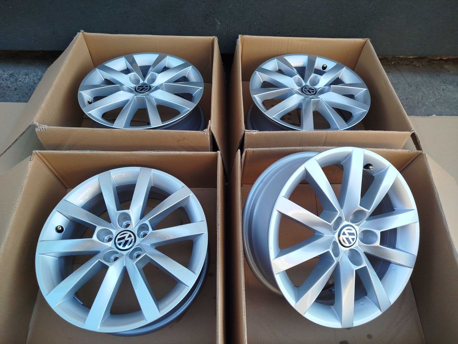 A471#Alufelgi Nowe 16" 5x100 Et 38 Vw Polo T-Cross Taigo Vento Golf IV