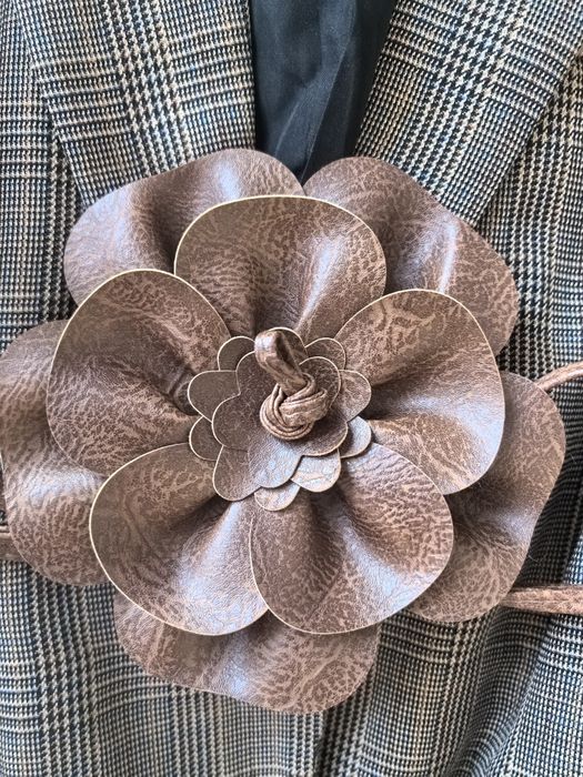 Viral Pasek Kwiat Brązowy vintyge