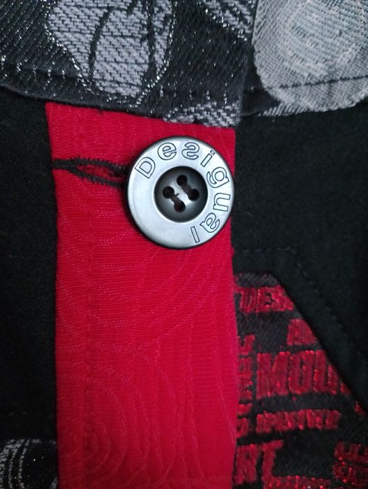 Płaszczyk DESIGUAL, kolorowy, wzorzysty płaszcz, jesienno - wiosenny