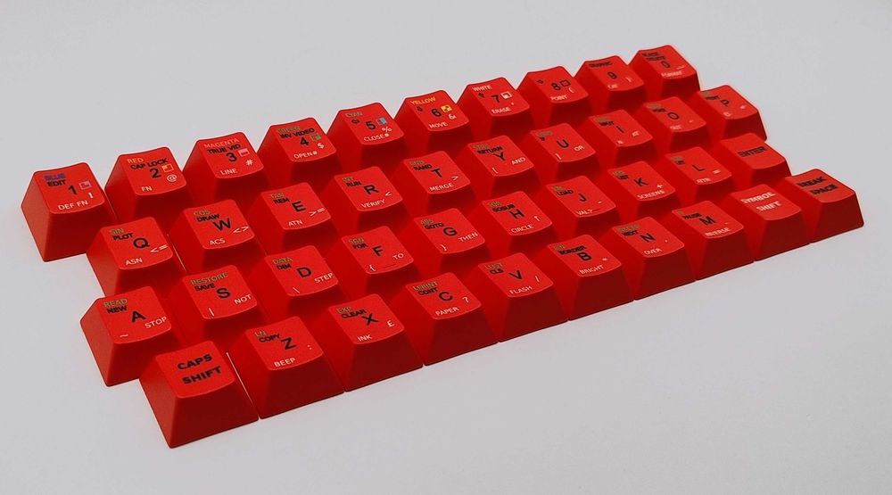 Zestaw 40 sztuk keycapsów dedykowanych do ZX Spectrum