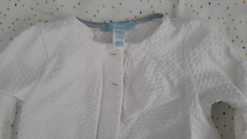 Marynarka 68 narzutka bolerko dziewczynki chrzest Obaibi 4-6 mies.