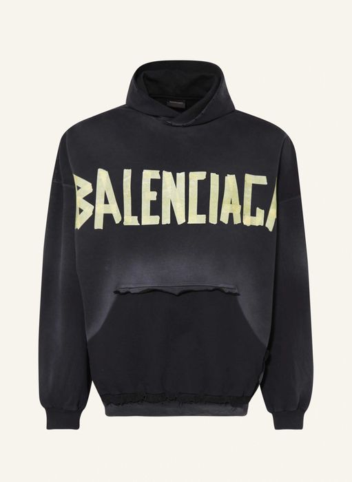 BALENCIAGA Bluza z kapturem oversize z wycięciami Łańcut •