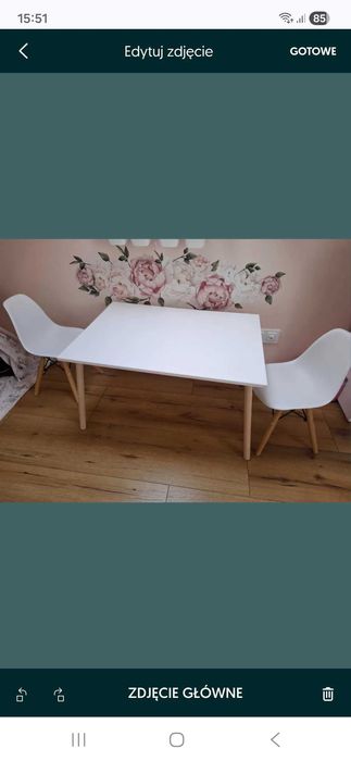 Stoliczek i krzesełka komplet mebli