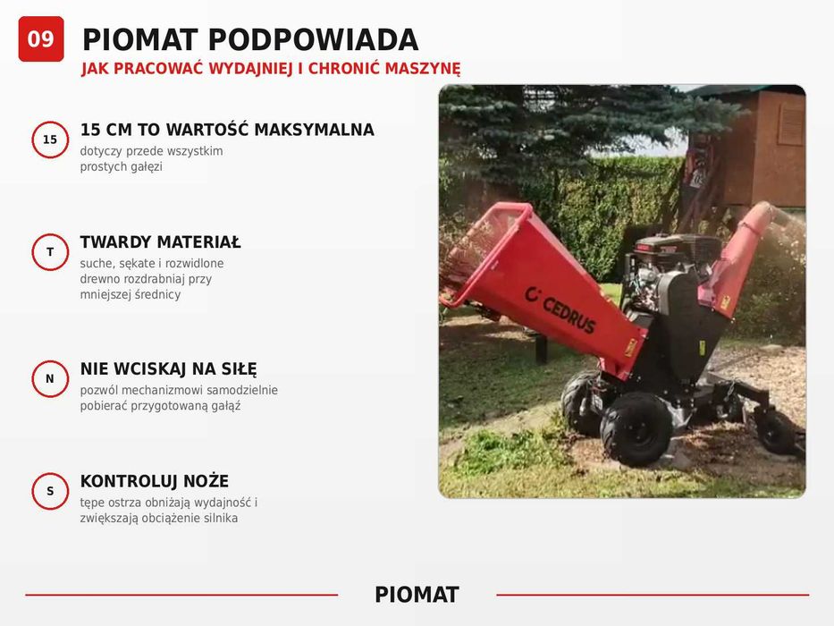 Cedrus RB04PRO-E Rębak spalinowy 15 cm rozrusznik elektryczny