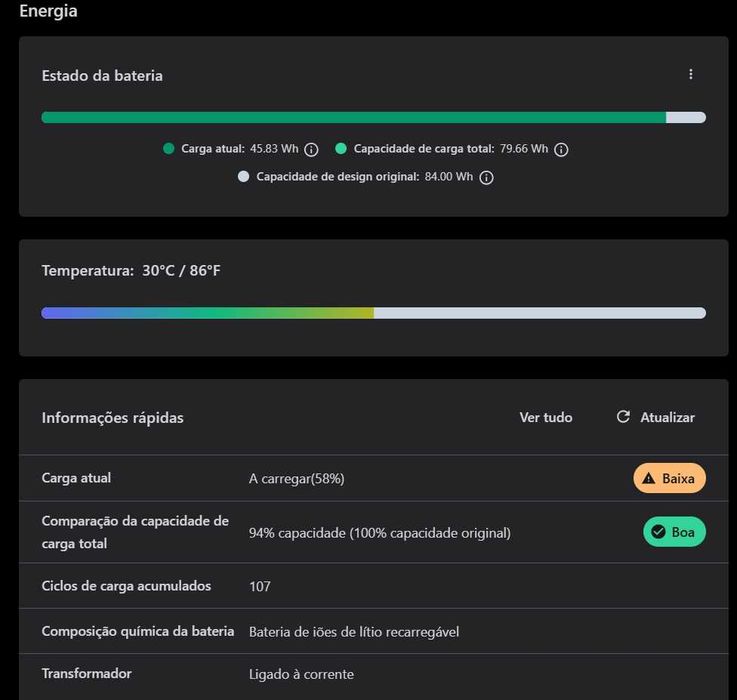 Portátil Lenovo 16'' - 32gb/1T - i9 ultra 185h - como novo - garantia
