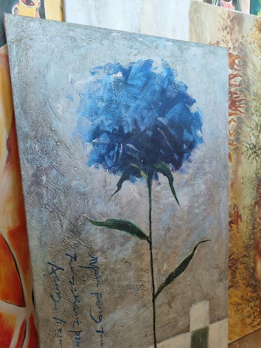 Dwa obrazy olejne 50/90.5cm