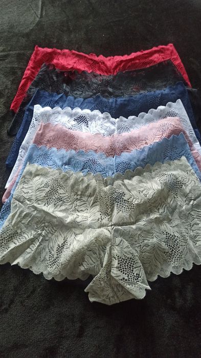 7 par Figi bokserki koronkowe L
