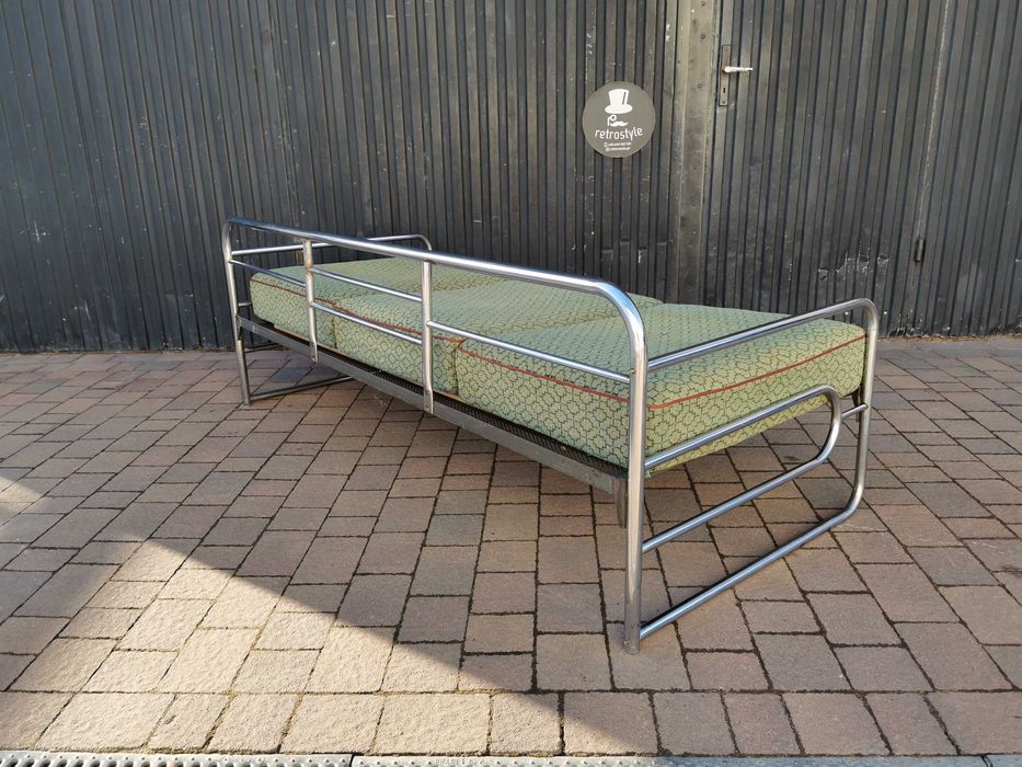 Sofa chrom proj. Robert Slezak/ KOVONA Czechosłowacja '30-50, Bauhaus