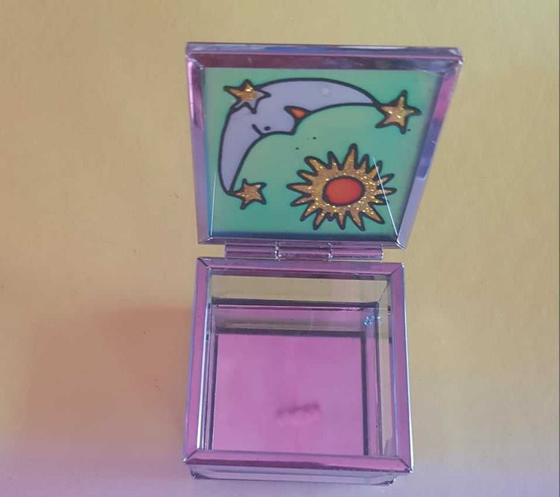 Guarda joias em cristal sol e lua