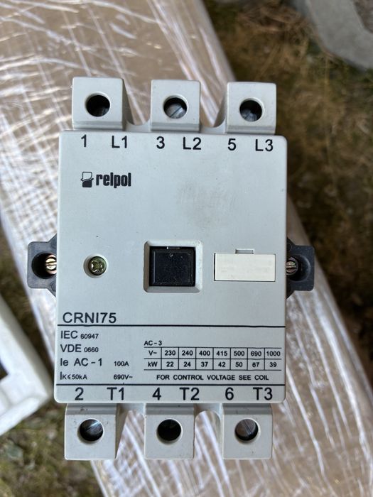 NOWY Stycznik Mocy Relpol CRNI75 230V AC 3P 75A 37kW | Cewka 230V