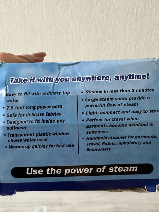 Ручний парова праска Tobi Travel Steamer