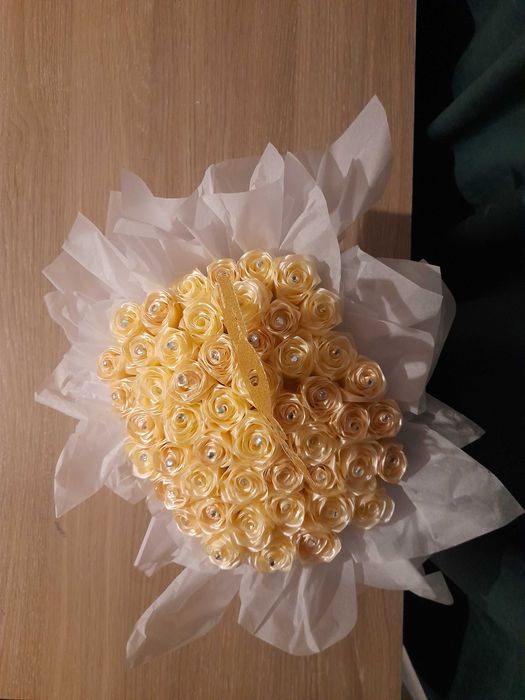 Flower box ze wstążki pod zamówienie