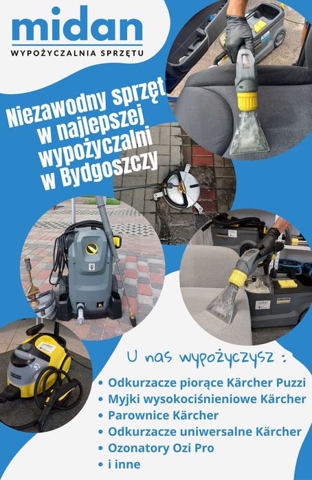 Wynajem KARCHER maszyna odkurzacz piorący pranie tapicerki