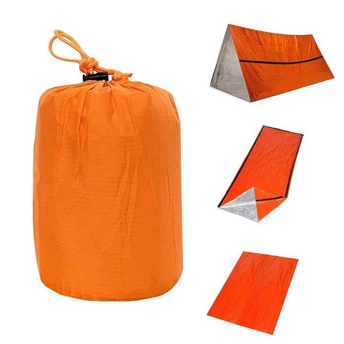 Nowa folia ratunkowa / survival / śpiwór / namiot / zestaw !3169!