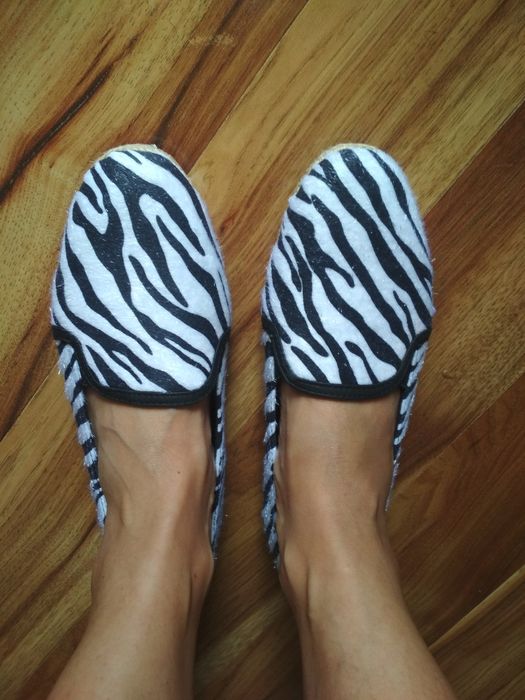 Nowe ! Mokasyny , Espadryle zebra rozmiar 38