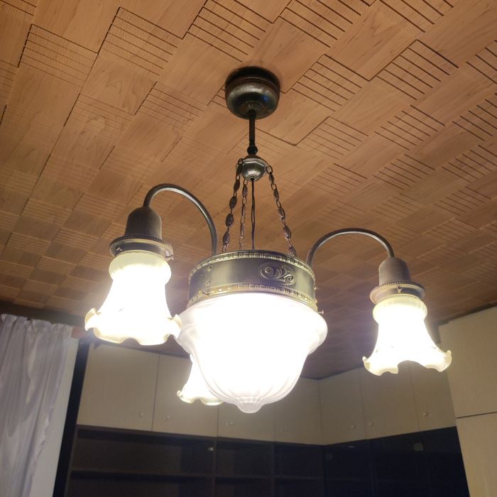 PRL vintage piękna lampa