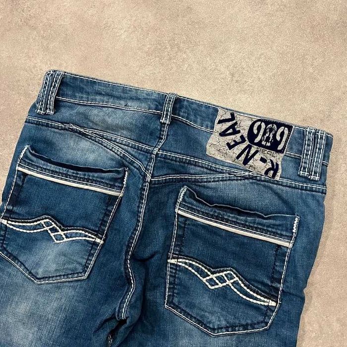 Vintage Spodnie Jeansy Y2K Denim Pants Haft Retro Rap 90s