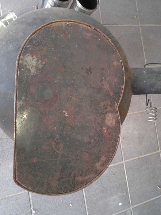 Salamandra a lenha com fogão / grelhador