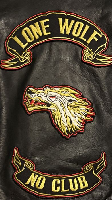 Duże ,haftowane naszywki na  kamizelkę lub kurtkę  motocyklową.