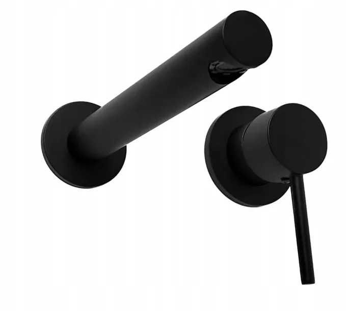 Bateria umywalkowa podtynkowa czarna stellman uno II