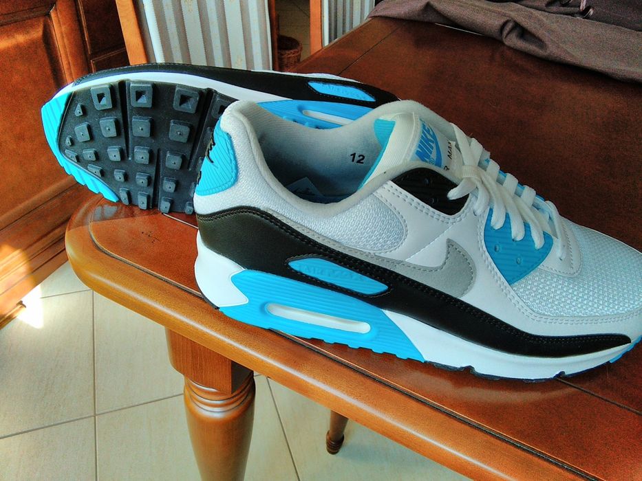 (Eur 46- 30 cm) NOWE Nike Air Max 90 Laser Blue (2020) CJ6779,-100