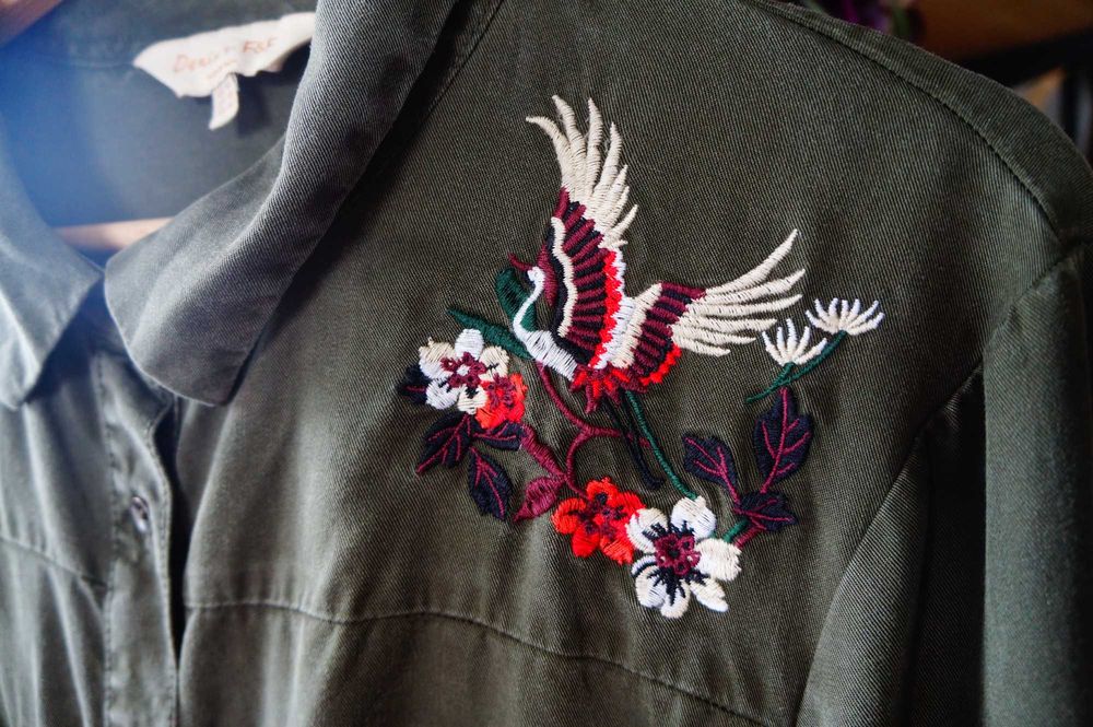 Koszula haftowana lyocell/tencel - boho